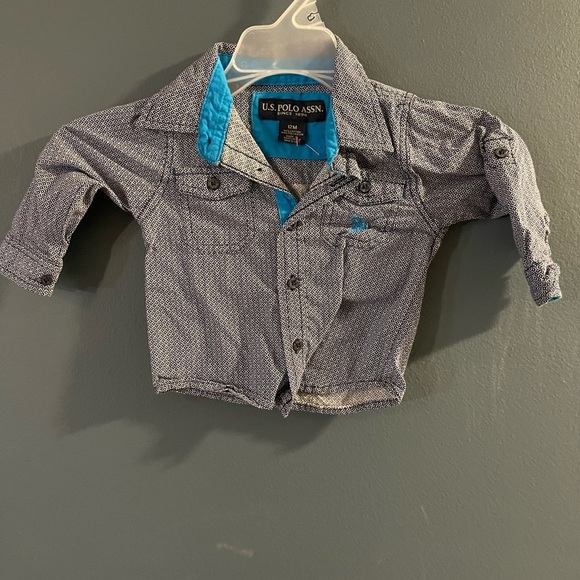 🪩 US Polo Association. Button down shirt | baby boy size 12 months | # 2024 - Picture 1 of 7